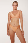 2021 Bikini summer collection Ethically handmade Peach Bralette Bikini Top with padding insert Sunbe Design