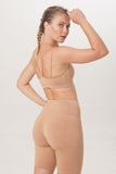 Parma Top cyclist short Pisa ethically handmade sustainable yoga clothes Sunbe Design in nude colour