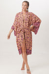 Sunbe Design ethically handmade eco responsible and inclusive kimono in peach colour