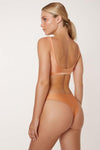 Sunbe Design new swimwear 2021 collection ethical handmade bralette bikini top in peach