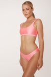 Sunbe Design summer swimwear collection 2021 ethical handmade bralette bikini top in pink