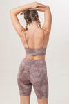 ethically handmade sustainable Alexandria Top como short legging yoga active wear leaf print Sunbe Design