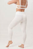 Valencia long legging montana bandeau top ethically handmade sustainable yoga clothes Sunbe Design in white color
